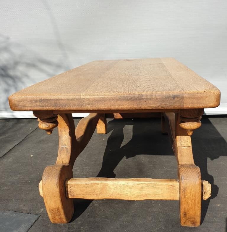 Medieval solid oak coffee table