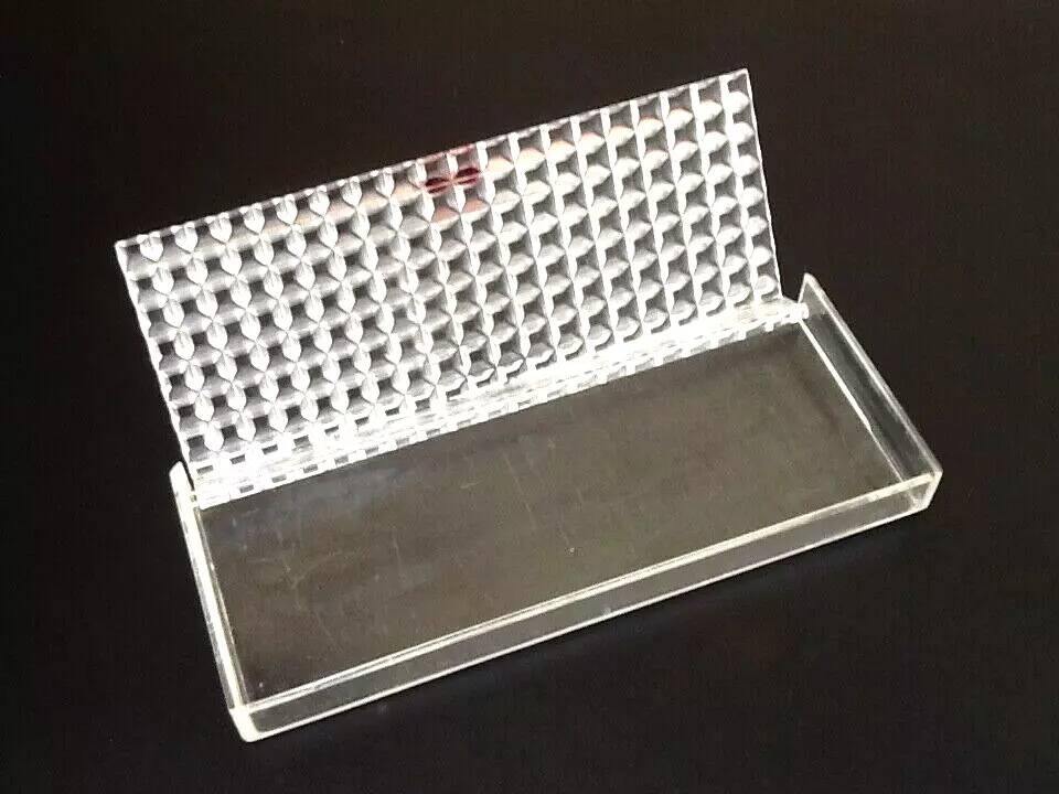 Années 1970 coffret 12 porte-couteaux plexiglas transparent