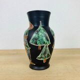 Ceramic vase by Hans Schneider in Steffisburg, Switzerland, folk art, vintage
