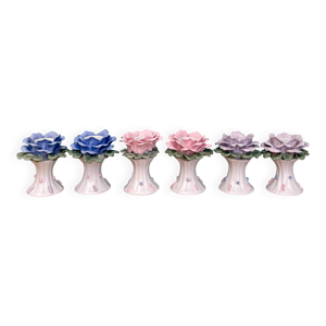 lot de 6 bougeoirs vintage