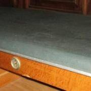 Double roll-top filing cabinet