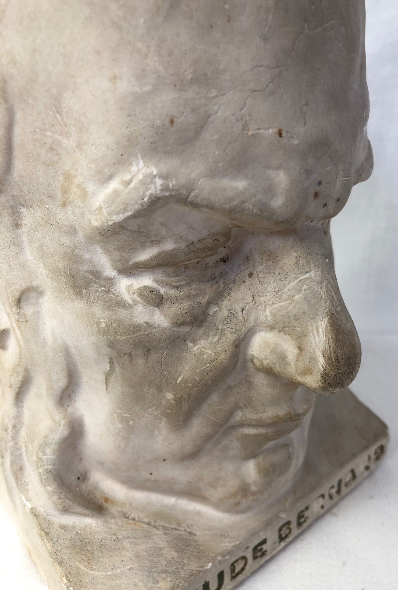Vintage plaster head " Claude Bernard "