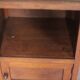 Wooden bedside table with compartment, reconstruction period.