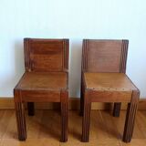 Pair of art deco children's chairs