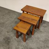 Brutalist pull out tables, 1970