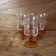 6 Luminarc "Antique" amber-stemmed water glasses