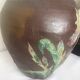 Art nouveau, vase potiche en grès décor floral 1928