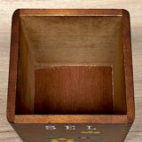 Set of 4 wooden spice jars