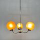 1950s Chrome & Frosted Glass Chandelier