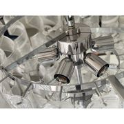 Lustre en verre de Murano transparent et blanc « Ricci »