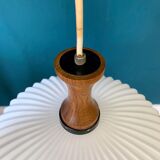 Suspension in opaline and teak 60s