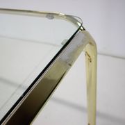 Midcentury brass and glass dining table, germany 1970s