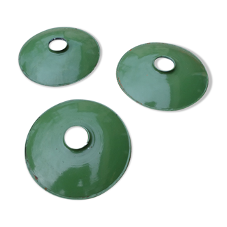 Lot of 3 green lampshades