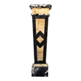 Large antique marble gain, onyx and grey Saint Anne around 1880.
