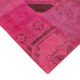 Hand-knotted oriental vintage 207 cm x 299 cm pink patchwork carpet