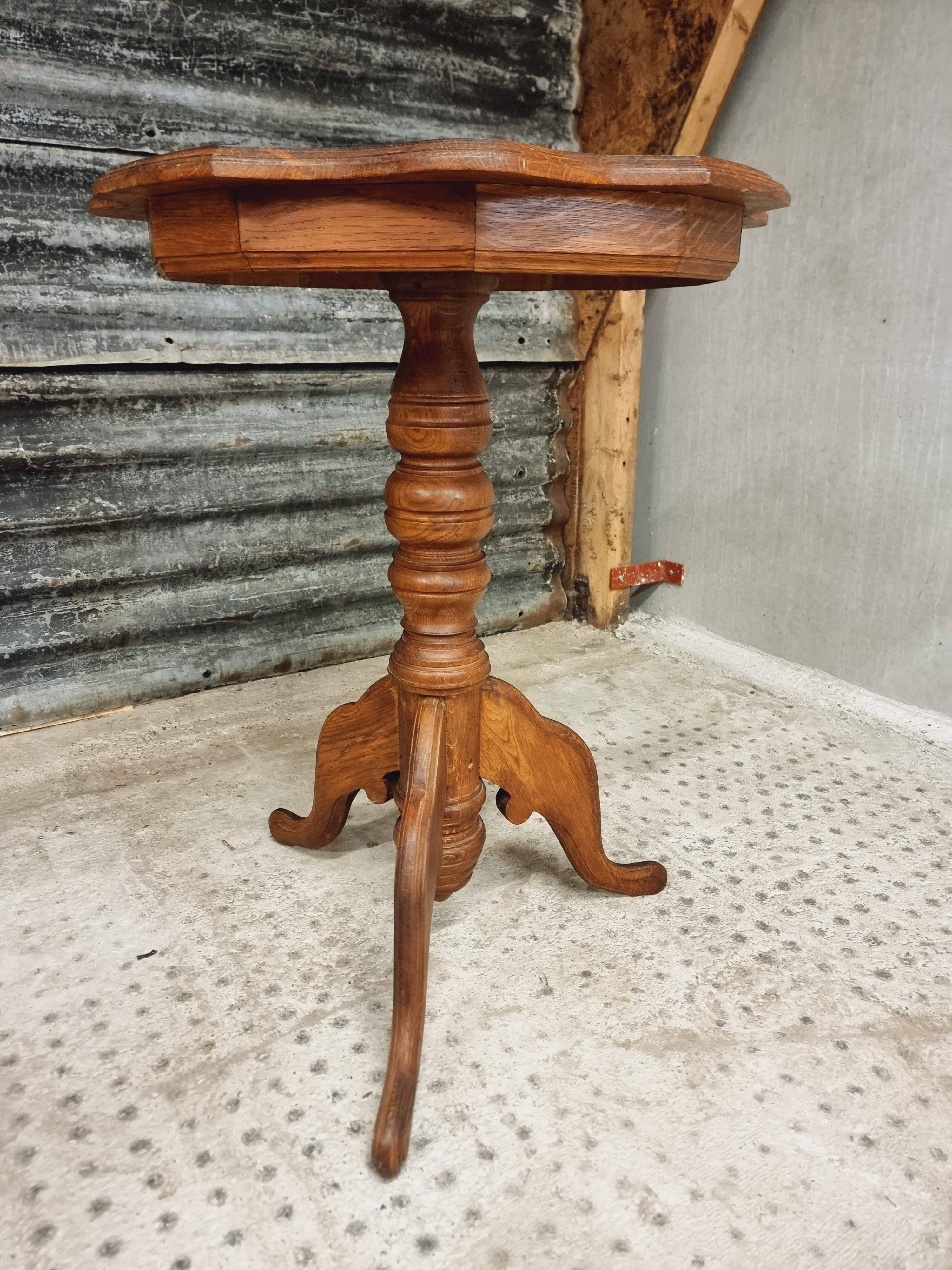 Antique table wine table plant table side table oak