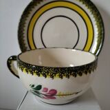 Two Henriot Quimper cups and saucers