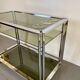 Space Age Chrome and Smoked Glass Bar Cart, 1970s