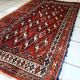 Ancient turkmen yomud handmade carpet 70cm x 118cm 1900s, 1c725