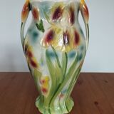 Barbotine vase with numbered iris of saint clement