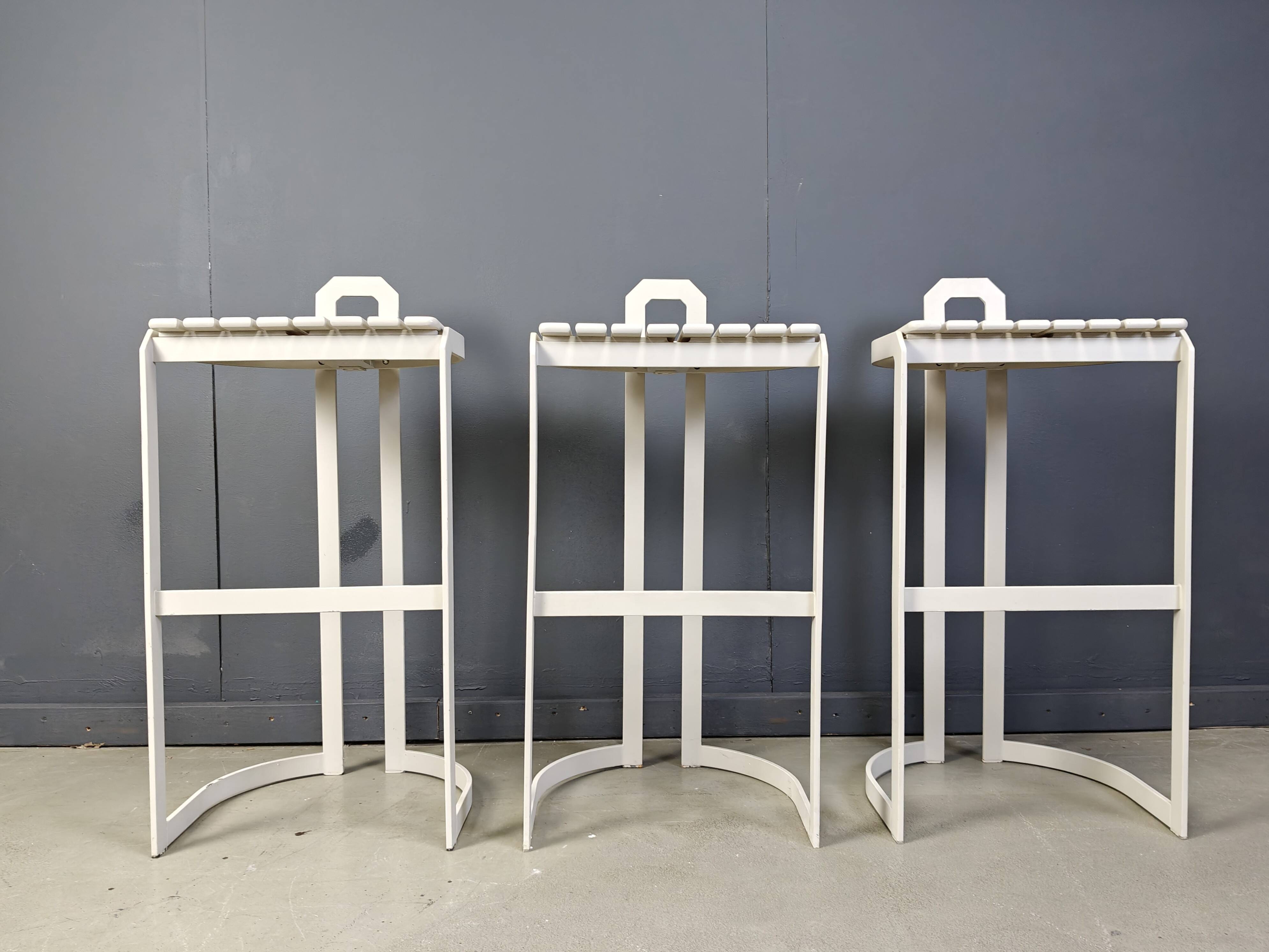 Vintage bar stools by Allmilmö, 1980s, Set of 3