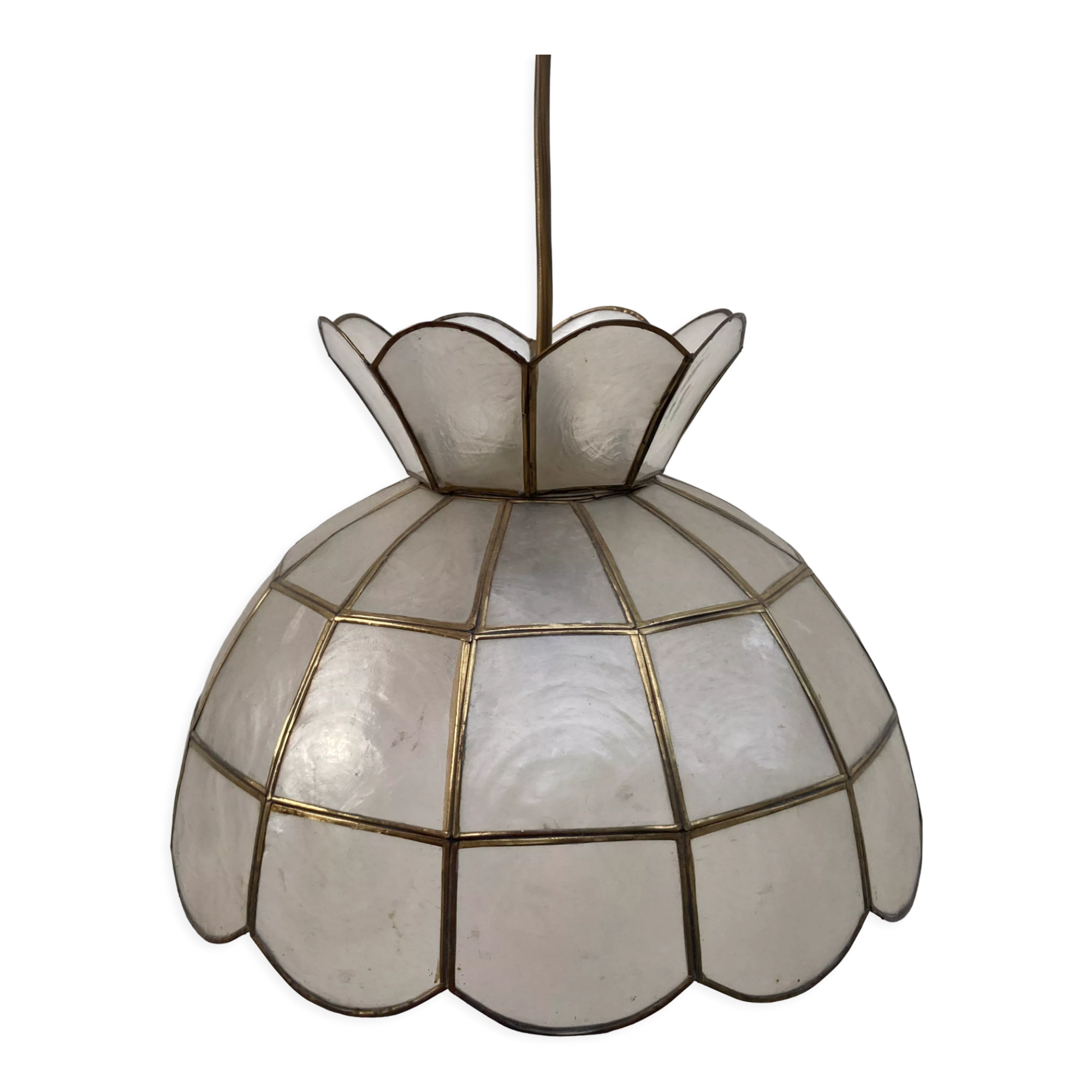 Suspension in mother-of-pearl and lotus brass 1950