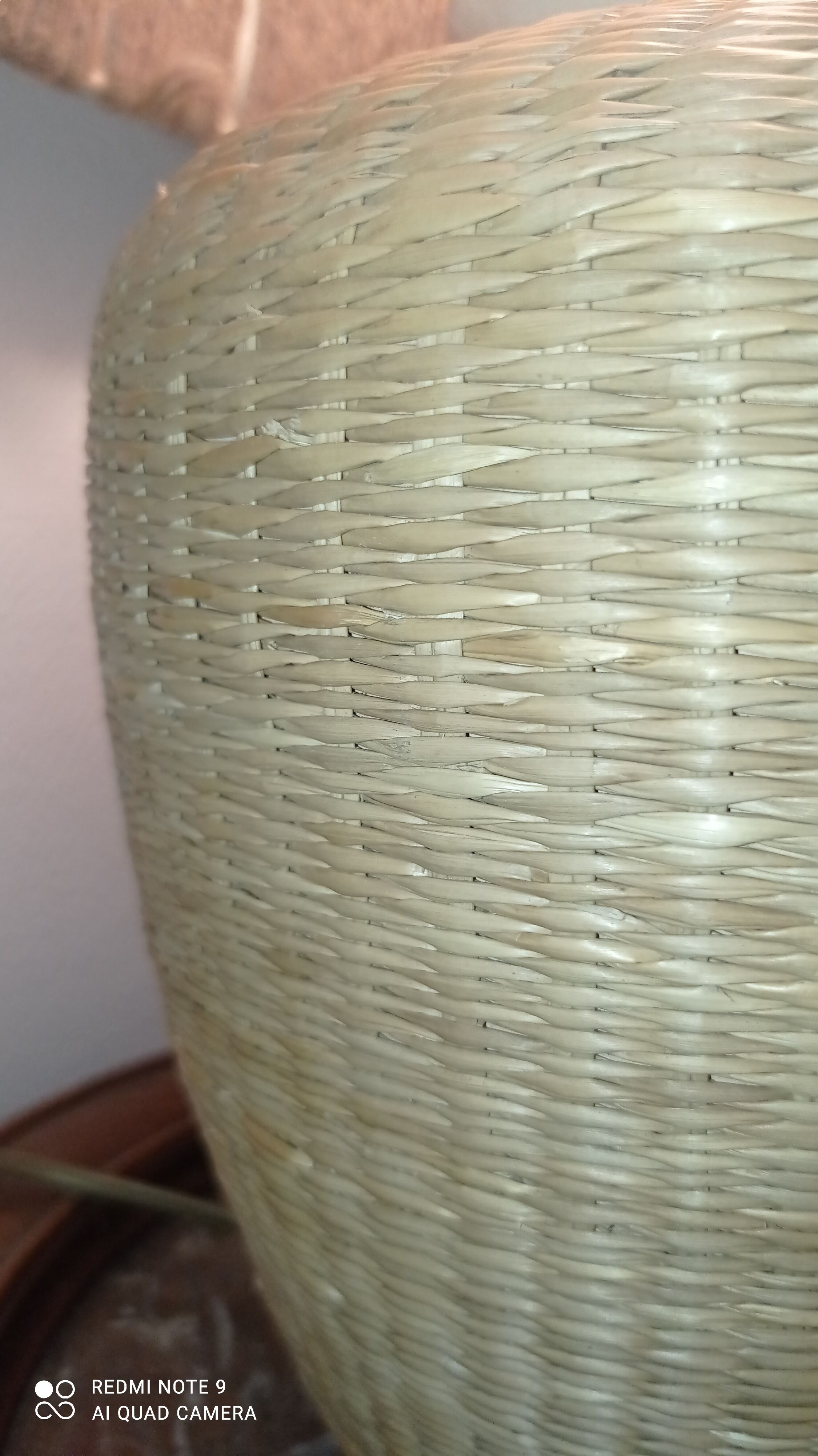 Wicker lamp and rope
