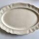 Sarreguemines ivory dish with oval godrons 38cm