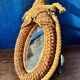 Vintage Audoux-Minet mirror. 1950s. Rope/hemp/leather