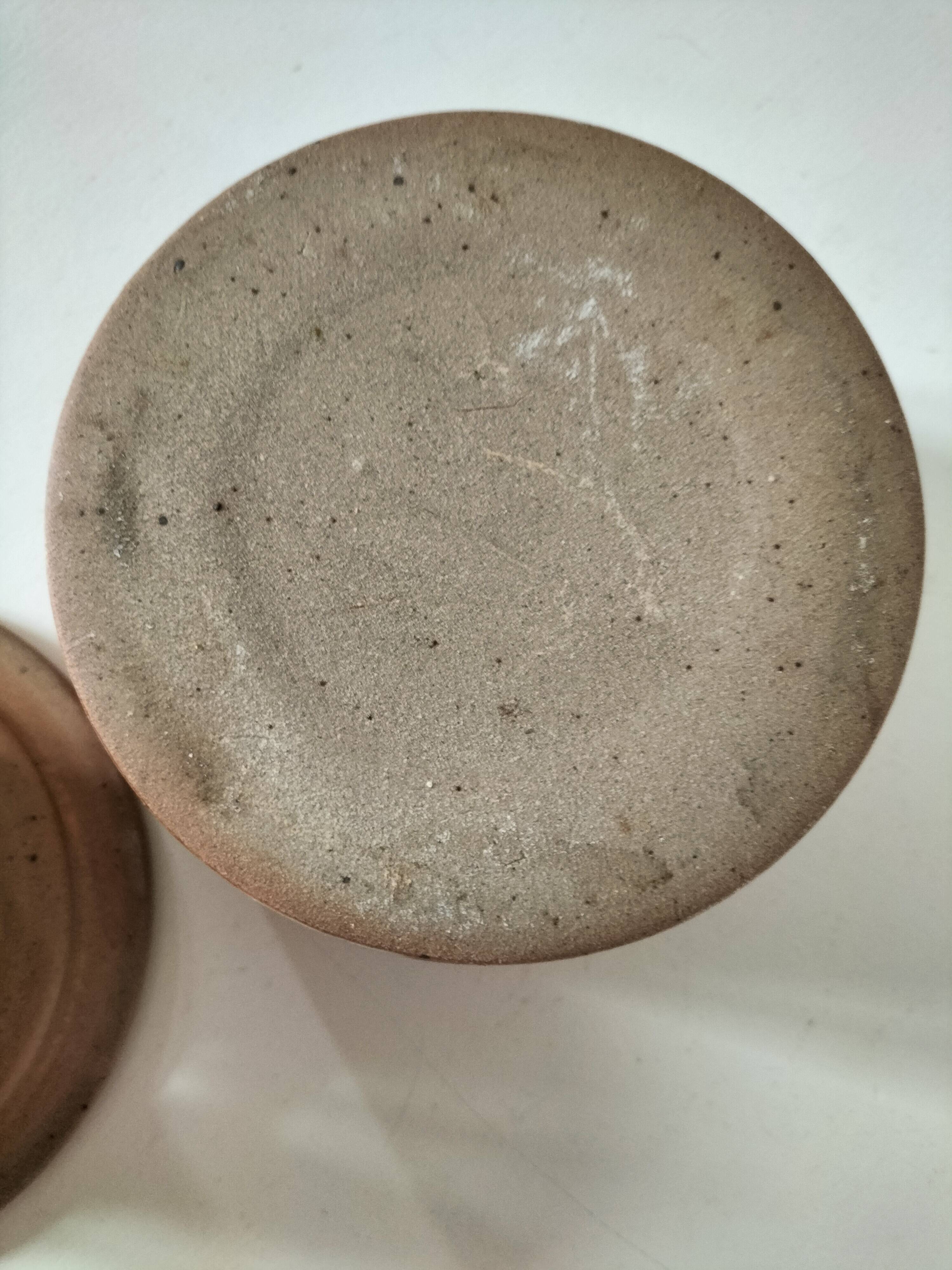 Antique water butter dish in stoneware – Handmade ceramics