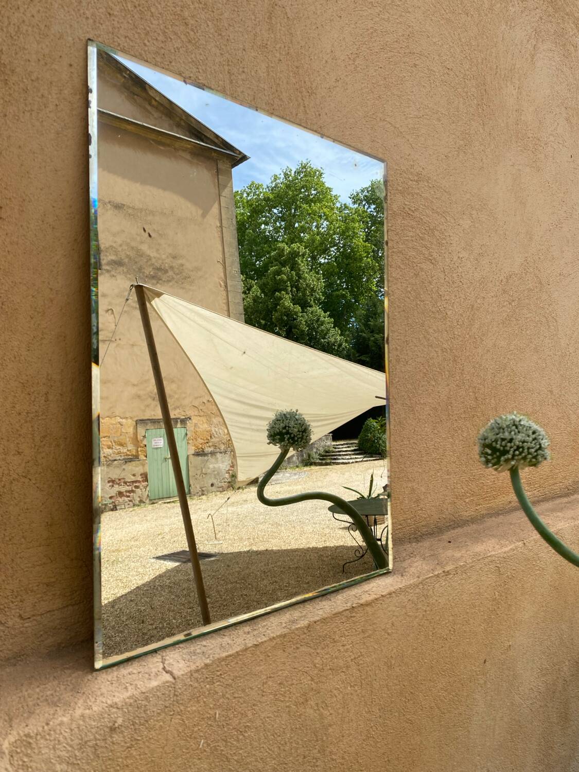 Vintage beveled mirror
