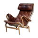 A Pernilla 69 leather lounge chair by Bruno Mathsson for Dux, 1969