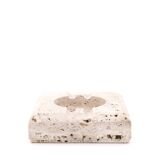 Square travertine ashtray, 1970s
