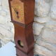 Wooden clock with balance wheel, battery operated