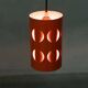 Vintage orange suspension light in a 1970s space age style.