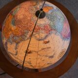 Mappemonde taride  sur socle bois 3 pieds lumineuse