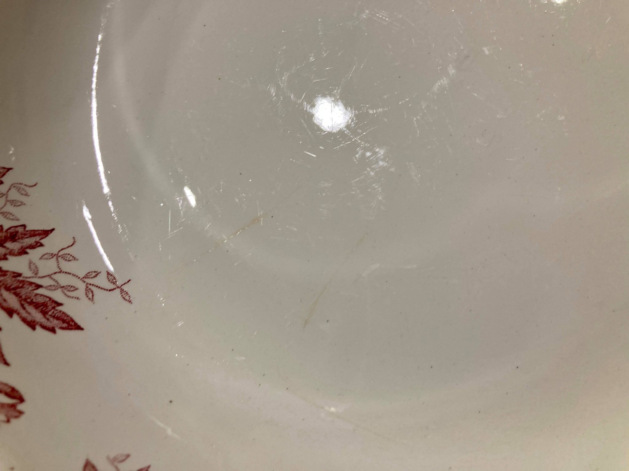 Hollow dish in Iron Earth Saint Amandinoise model Anemone