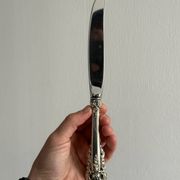 1 antique silver-plated metal knife