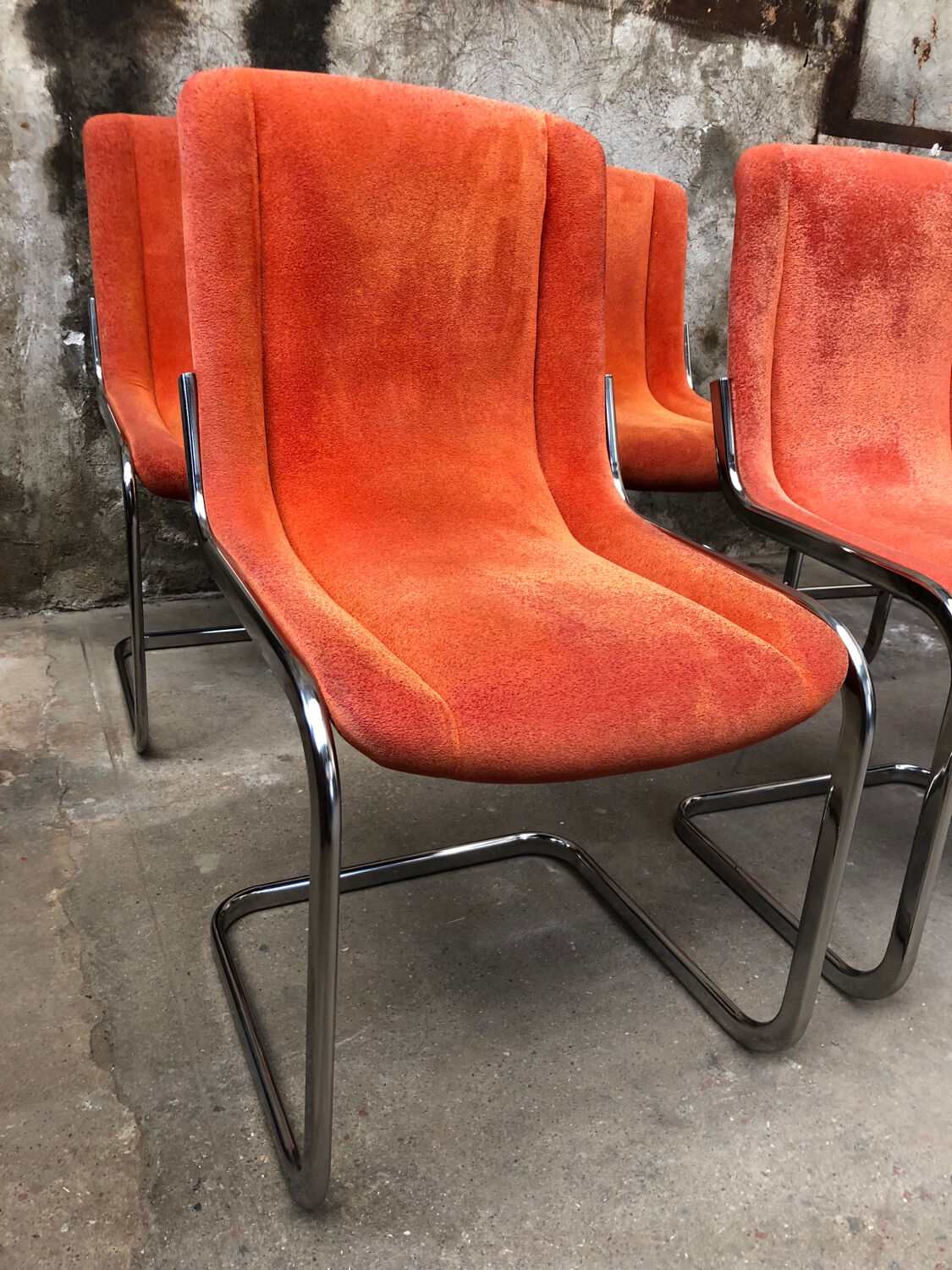 Vintage Willy Rizzo Chairs Circa 1970