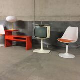 Former tv feet tulip space age circa 1970s