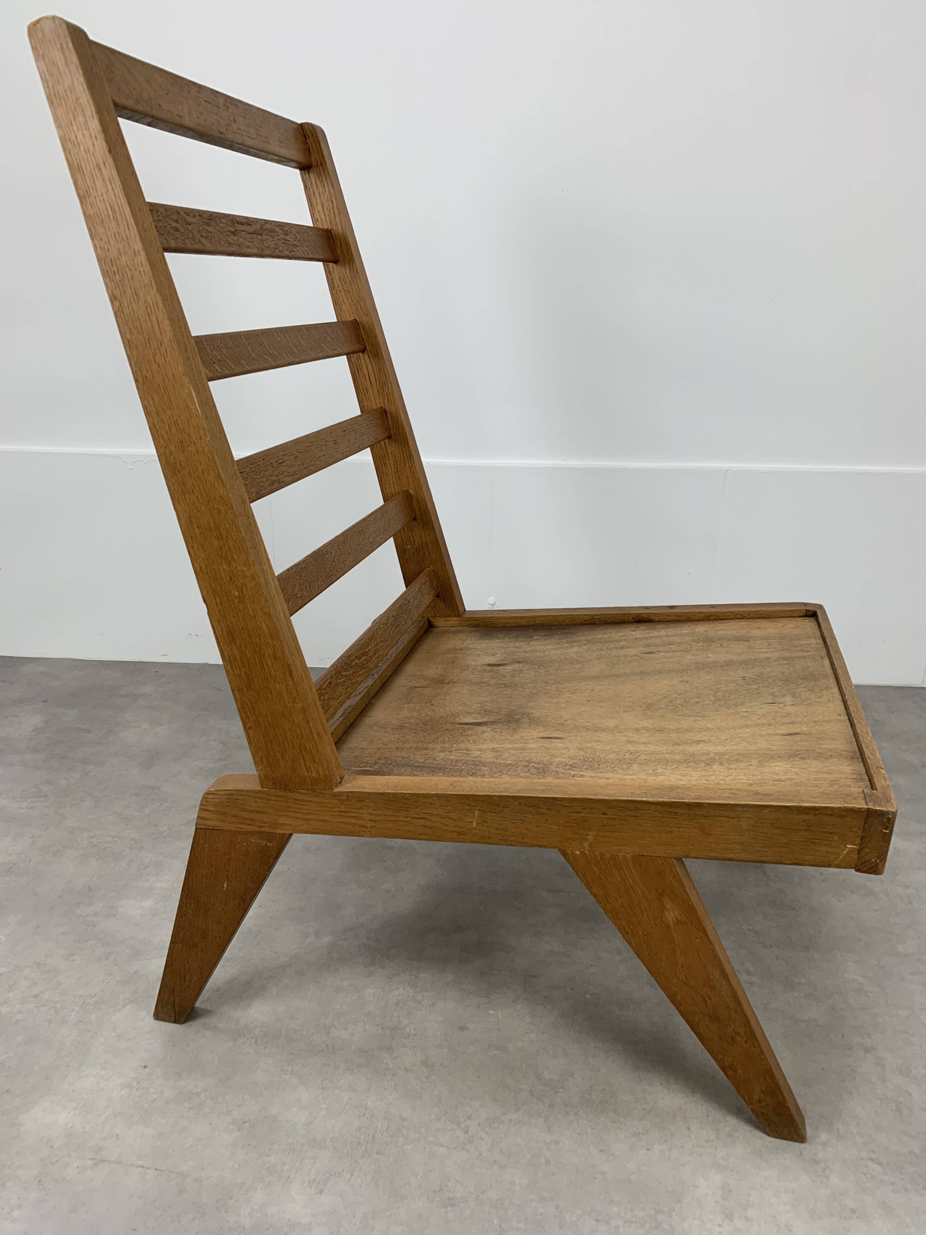 50s reconstruction armchair, wood