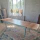 Table de ferme en chêne massif ,2 tiroirs, 2 rallonges,