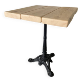 Table bistrot pied central en fonte style industriel