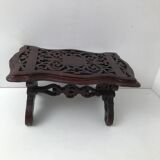 Vintage carved wooden footrest
