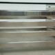 Sculptural French chrome coffee table