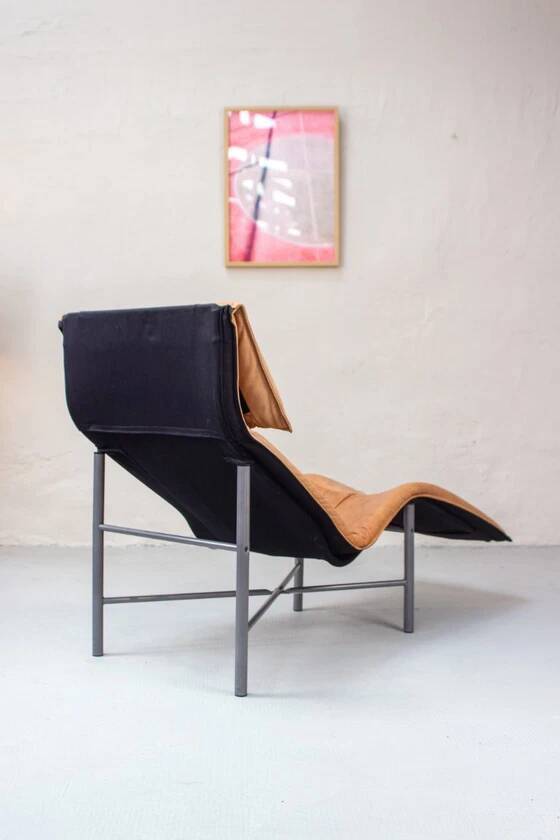 Vintage IKEA Skye Lounger Easy Chair Leather 90s