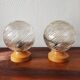 Pair of vintage Art Deco style bedside lamps