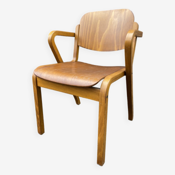 fauteuil de bureau Scandinave bois vintage