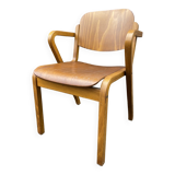 vintage Scandinavian wooden office armchair