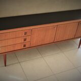 Scandinavian design enfilade in teak and teak veneer